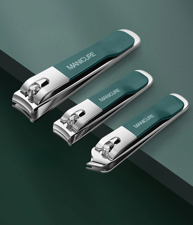 1/4 Pieces/set Manicure Set with Portable Leather Case and Nano Nail File - Fingernails & Toenails Clippers for Nail Care