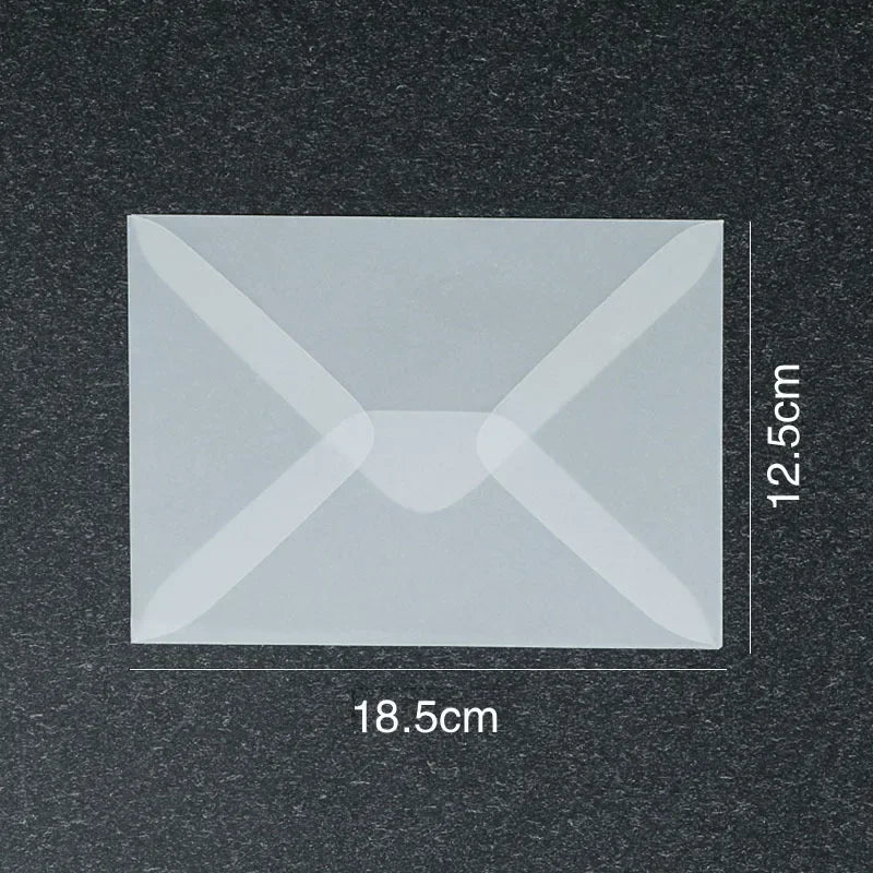 10pcs/lot Blank Translucent Envelope for Invitations Postcards European Giftbox Message Card Envelopes Wedding Business Letters