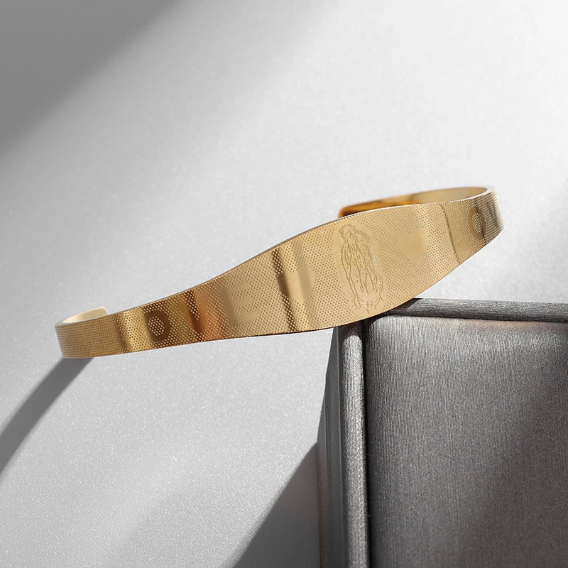 Creative Design Cutlery Knife Fork Men Bangles Women Stainless Steel Friendship Arm Cuff Open Bracelet Fun Trend Jewelry
