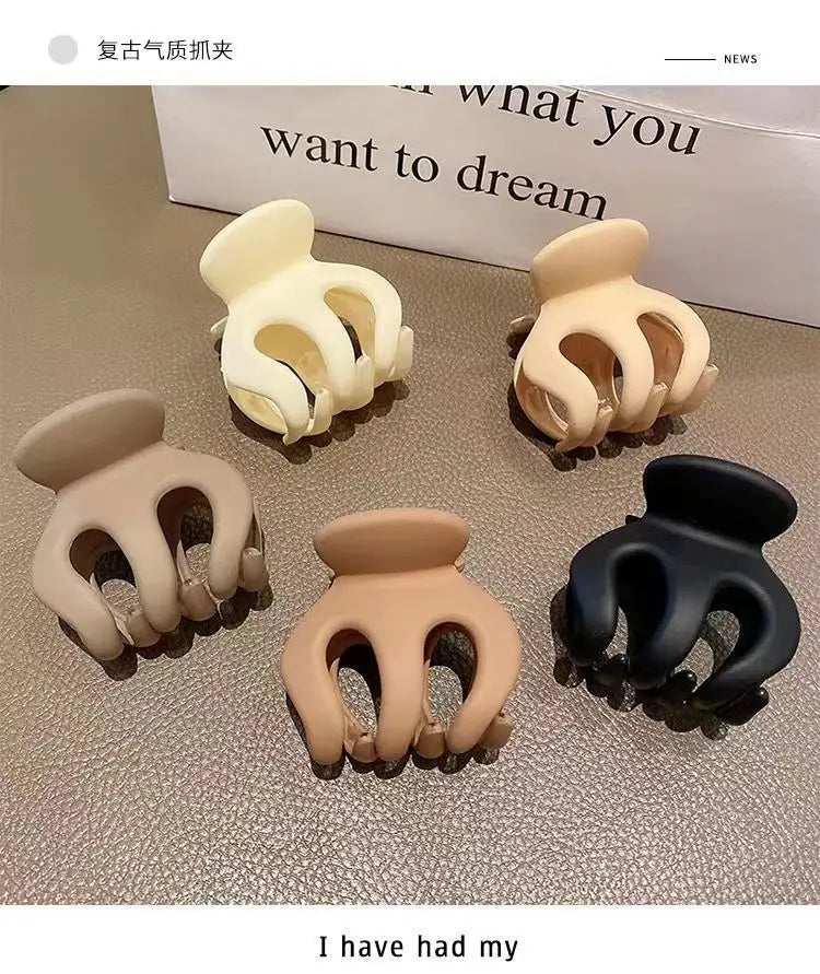 머리핀 Fashion Hight Ponytail Hair Claw Clip Acrylic Small Hair Claws Women Girls Shark Clips Headwear Barrette Hair Accessories