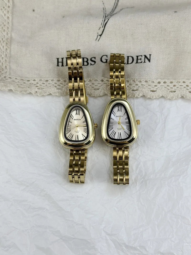 Hot Sale Stainless Steel Strap Women's Watch Irregular Snake Head Dial Ladies Quartz Watch Fashion Luxury Gift Clock Wholesale