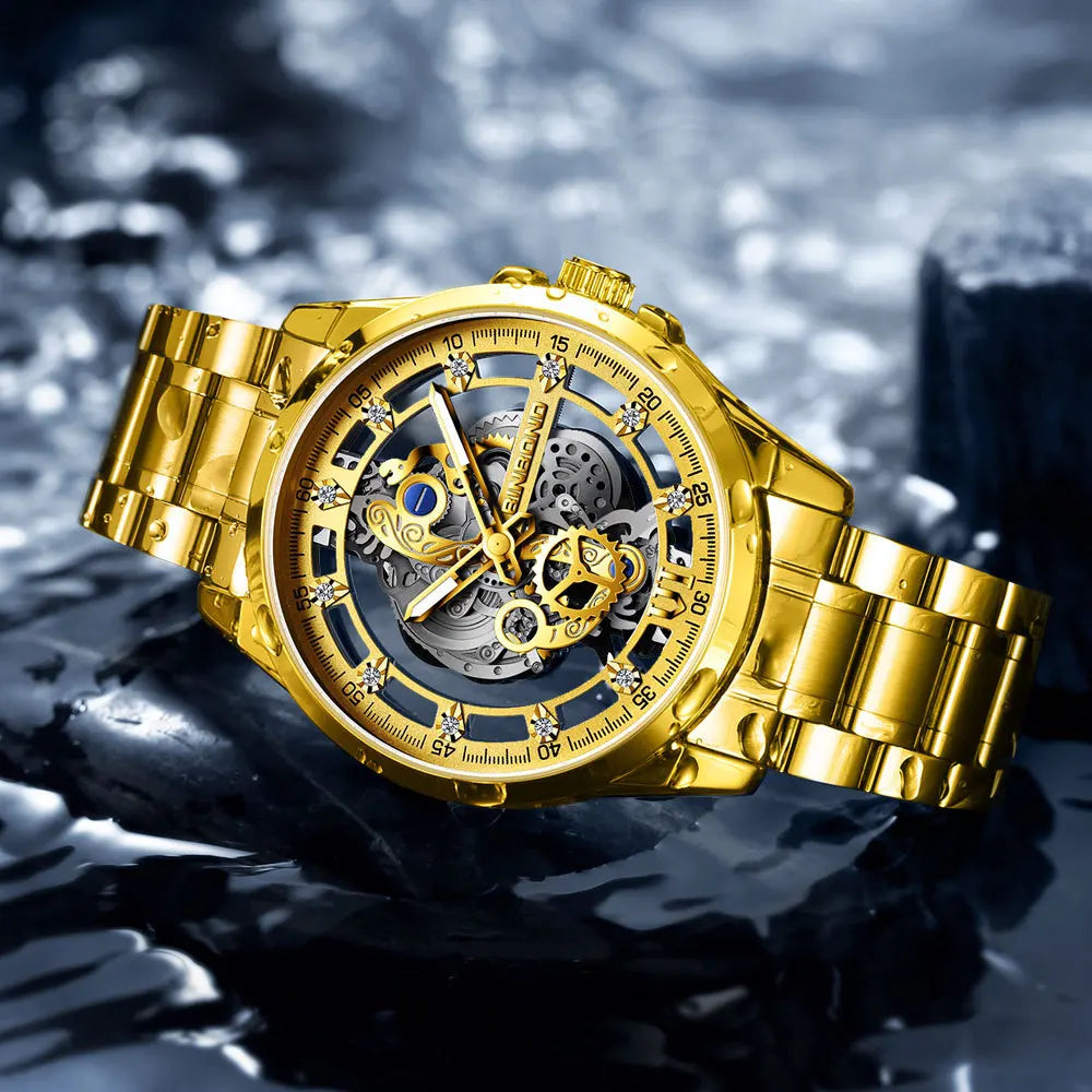 UTHAI Authentic Men Quartz Watch Business Luxury Trendy Waterproof Quality High Steel  Watch Male Fashion Clock Wristwatches