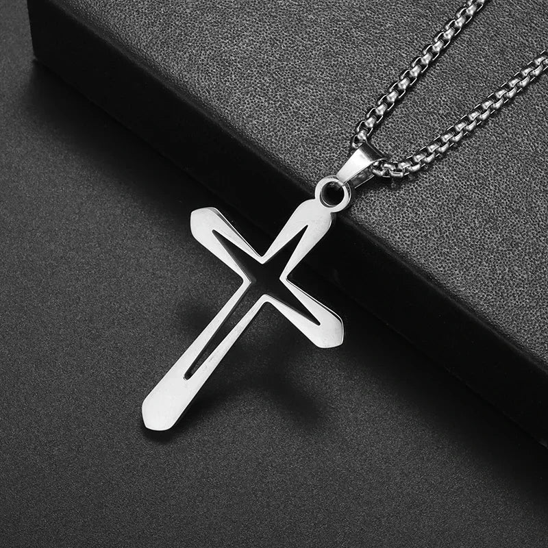 Christian Iced Out Bling Jesus Head Portrait Necklace Pendant Male and Female Cross Catholic Amulet Jewelry