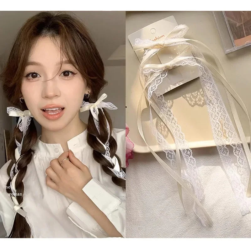 1/2pcs Star Bowknot Hair Clips for Girls Kawii Barrettes Cute Hair Accessoires Kids Colored Ribbon Woman Hairpins Hairgrip Gifts