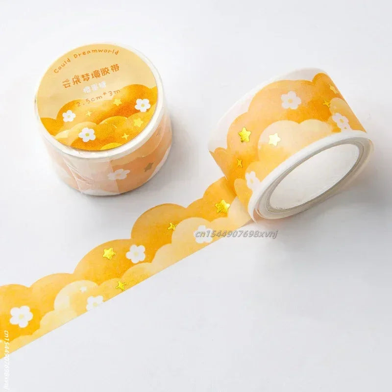 Kawaii Gradient Clouds Washi Tapes DIY Scrapbooking Journal Planner Diary Stickers Cute Masking Tape Korean Stationery Office