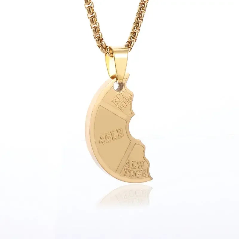 Men\\\\'s Fashion Classic Design Fitness Master Hand-Held Dumbbell Pendant Hip Hop Rapper Prom Party Necklace