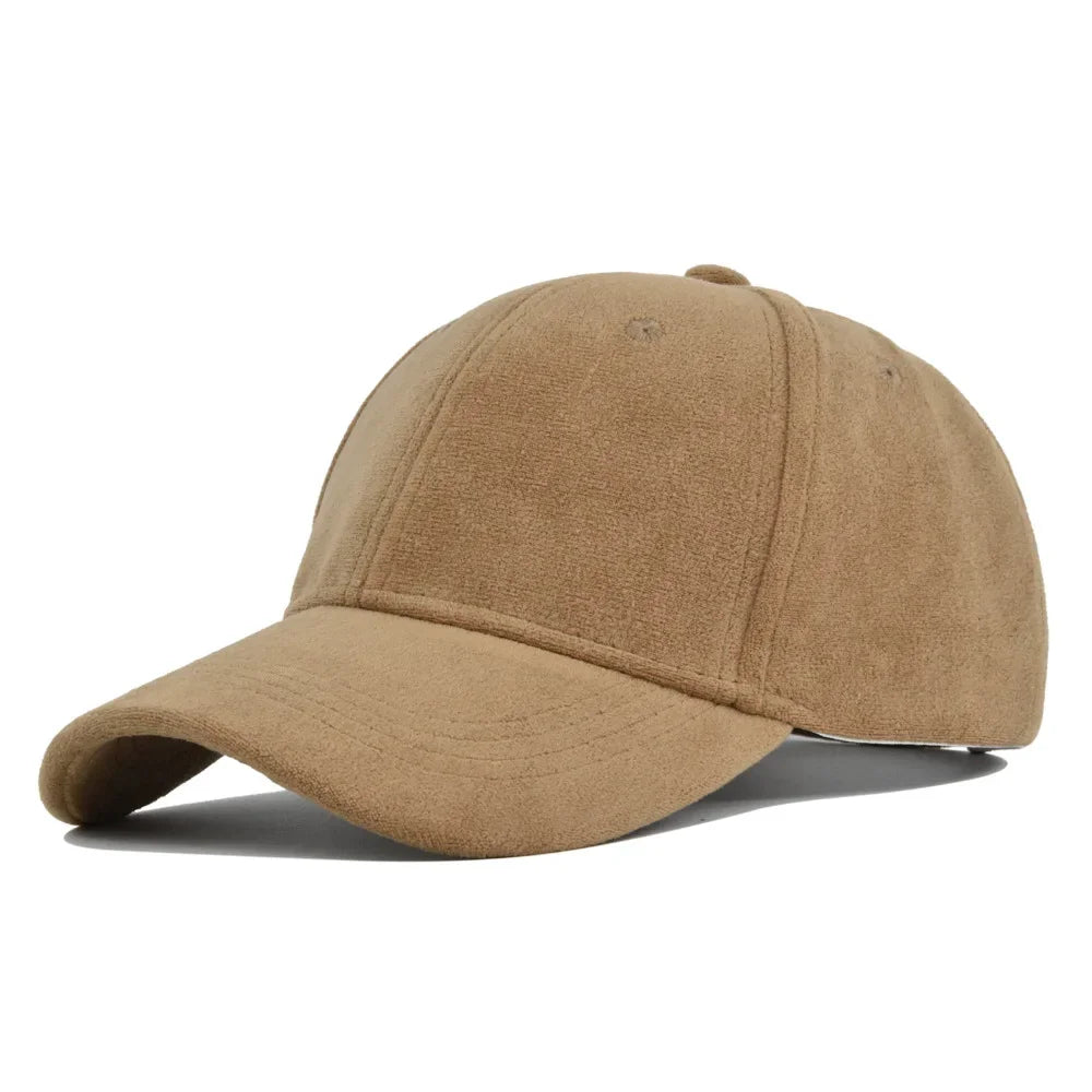 Solid Suede Retro Unisex Cap Casual Plain Baseball Cap Adjustable Snapback Hats For Women Men Hip Hop Cap Street Dad Hat