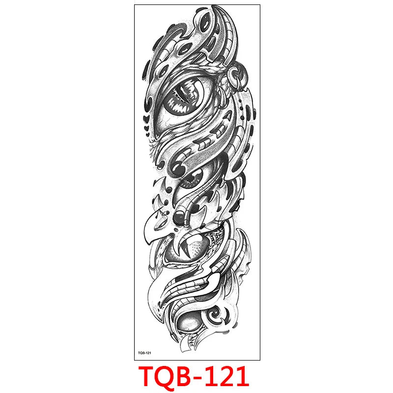 Waterproof Temporary Tattoo Sticker Large Size Tattoo for Men Sleeve Clock Fake Tattoo for Women Girl Full Arm Tattoo Fake