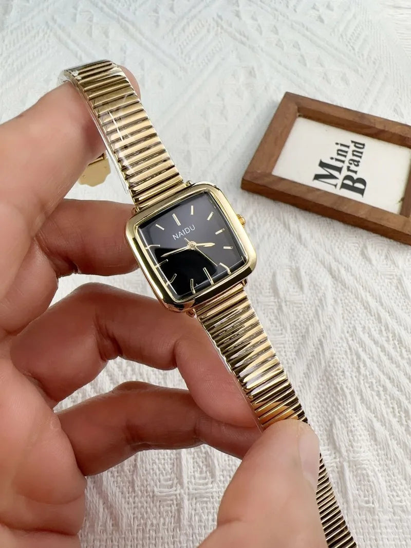 Retro Steel Strap Watch for Women Luxury Gift Square Quartz Watch Students Casual Ladies Wristwatch Dropshipping Reloj Mujer