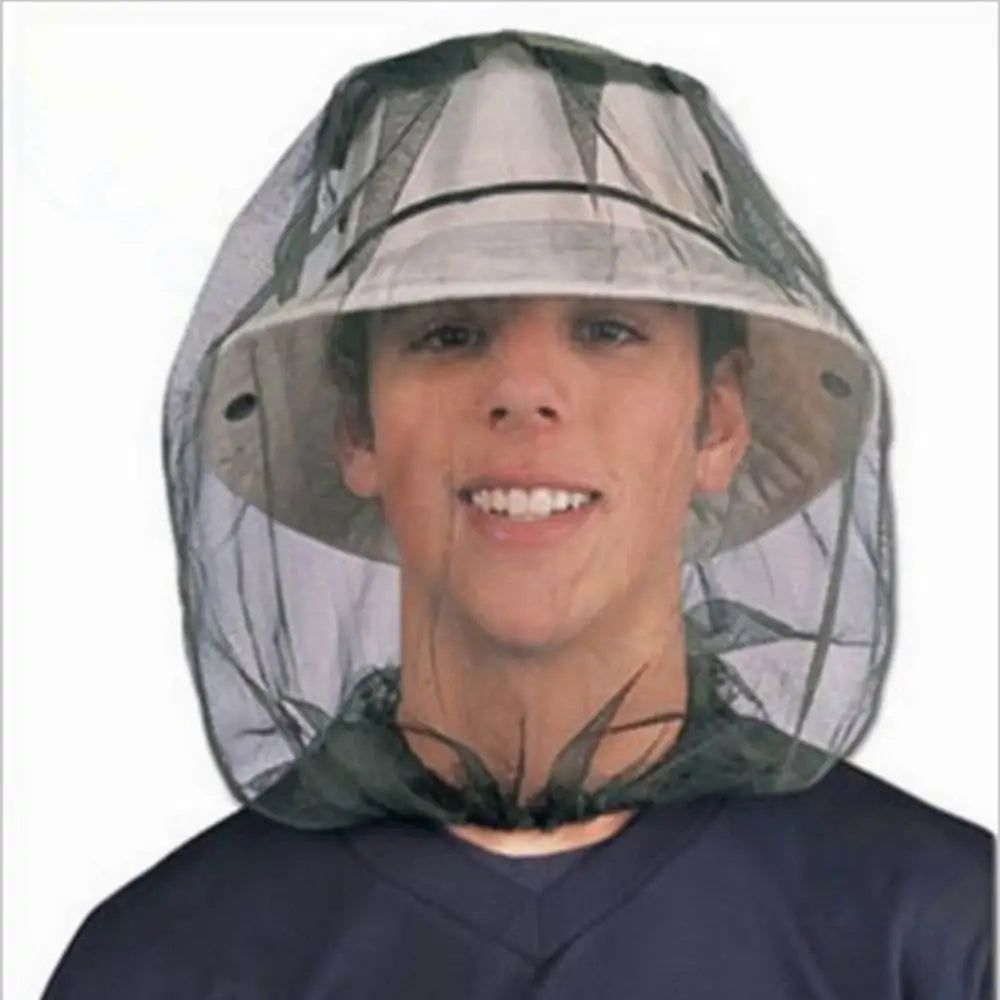 Arrival Safe Travel Camping Mesh Cap Midge Mosquito Insect Hat Bug Mesh Head Net Face Head Protector Mesh
