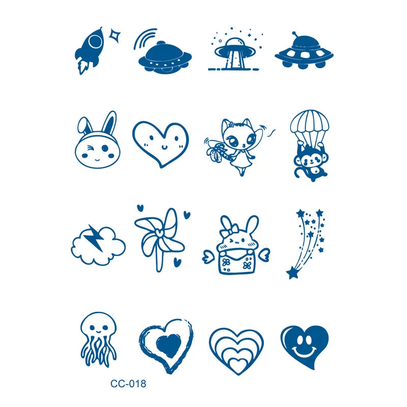 Finger Cochlear Herbal Fruit Juice Tattoo Sticker Waterproof Men Women Lasting Small Love Planet Semi Permanent Temporary Tattoo