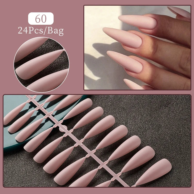 24pcs Short Matte Fake Nails For Women Cute Bride Red Blush French Tips Faux Ongles Press On False Nail Supplies No Jelly Glue
