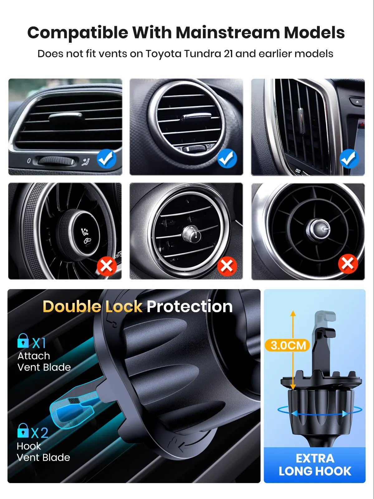 Gravity Car Phone Holder Auto Air Vent Clip Cell Smartphone GPS Support 360 Degree Rotation Air Outlet Mount for Mobile Phone