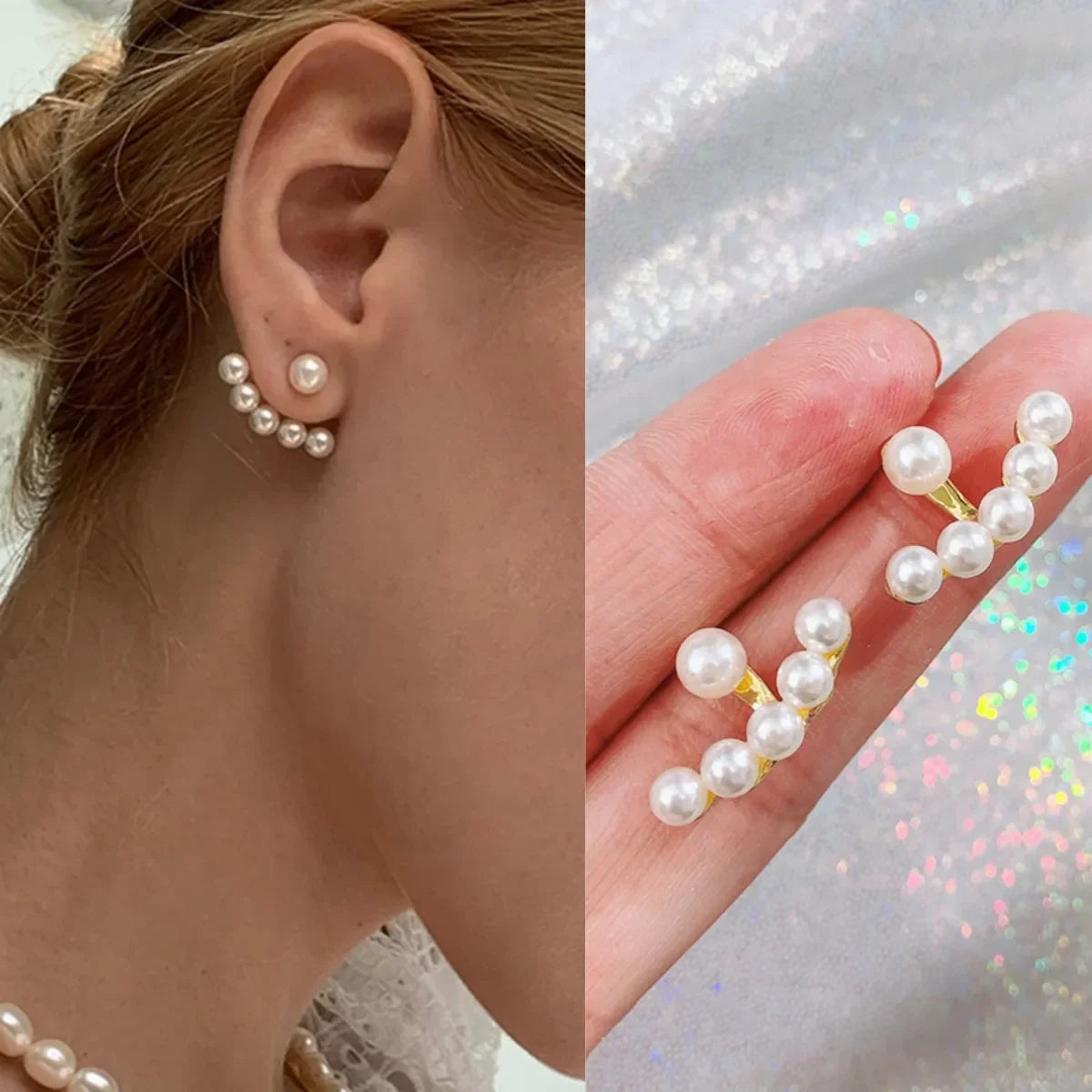 New 2024 Korean Fashion Heart Pearl Dangle Earrings for Women Luxury Wedding Jewelry Accessories for Women Gift Pendientes Mujer
