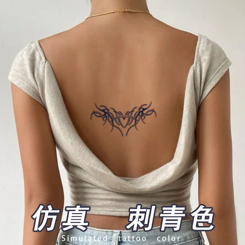 Herbal Juice Heart Tattoo Stickers for Women Arm Thigh Temporary Tattoos Waterproof Fake Tattoo Lasting Sexy Tattoo Stickers