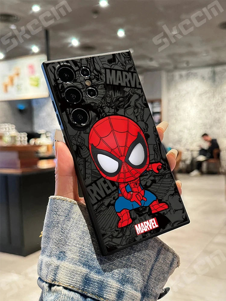 Marvel Spider Man Deadpool Phone Case For Samsung Galaxy S24 Ultra S23 FE S22 S20 Plus A15 A35 A50 A51 A54 A55 A71 A72 A73 Cover