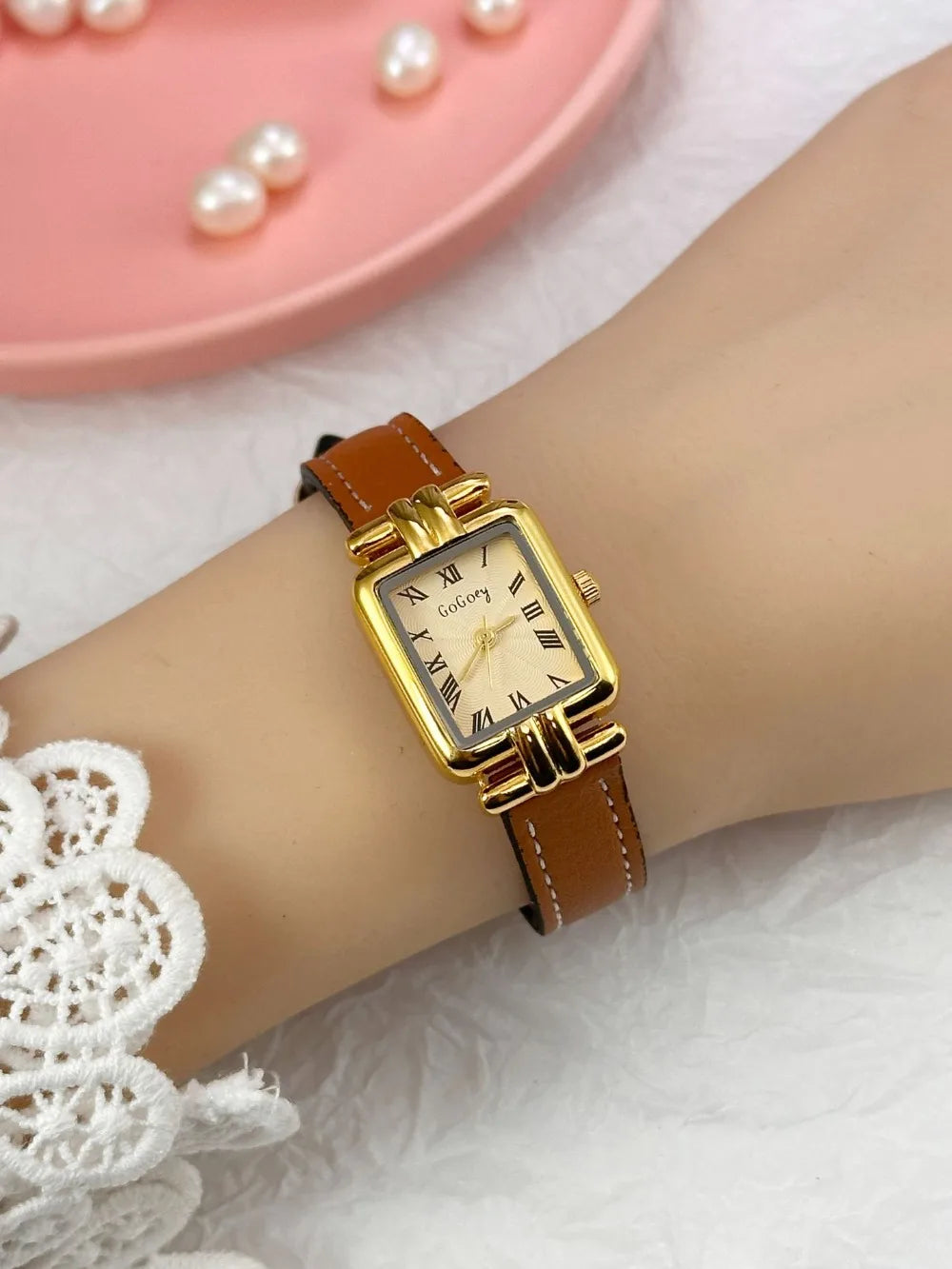 Fashion Ladies Watch Simple Vintage Roman Dial Quartz Watch Leather Strap Women Wristwatches Dropshipping Relojes Para Mujer