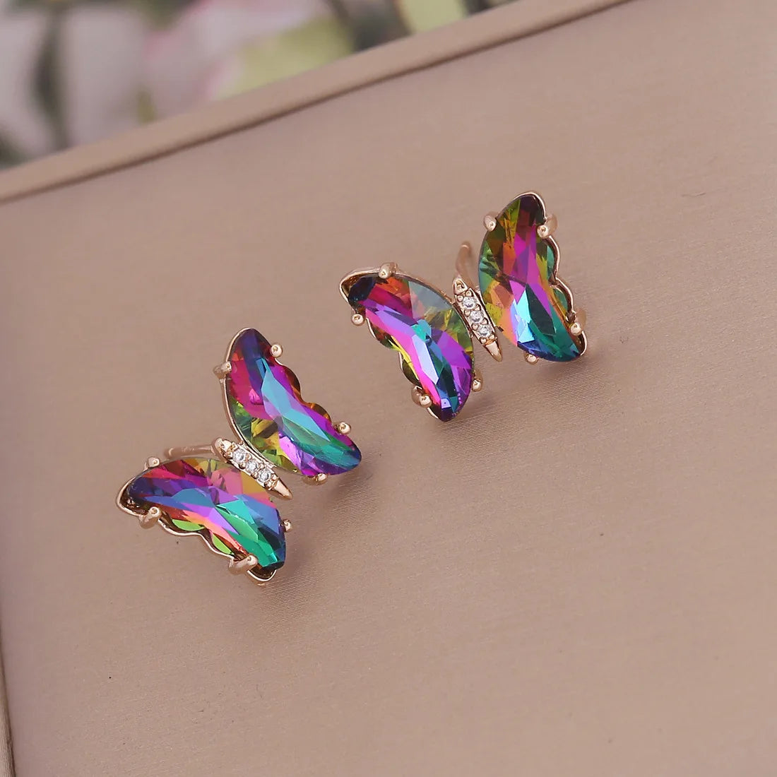 Korean Fashion Y2k Gradient Big Butterfly Earrings For Women 2023 Trending 7 Colors Butterfly Ear Studs Accessories Jewelry Gift