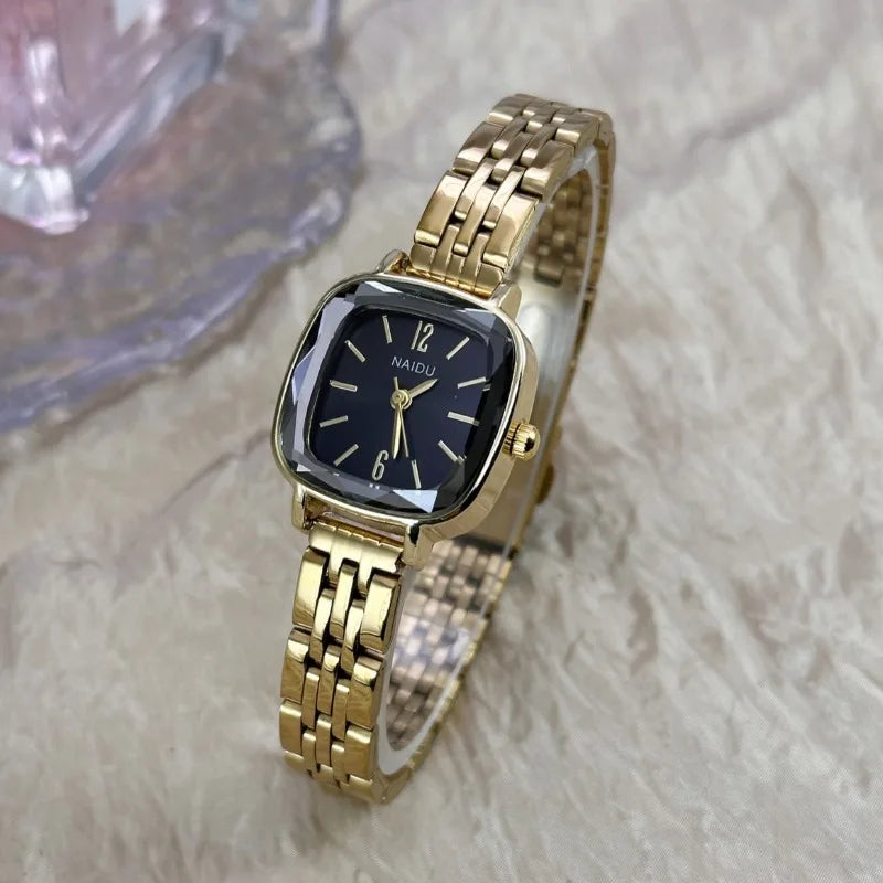 Brand Women Small Square Watch High-strength Diamond Glass Wristwatch Fashion Luxury Gift Ladies Quartz Watch Dropshipping