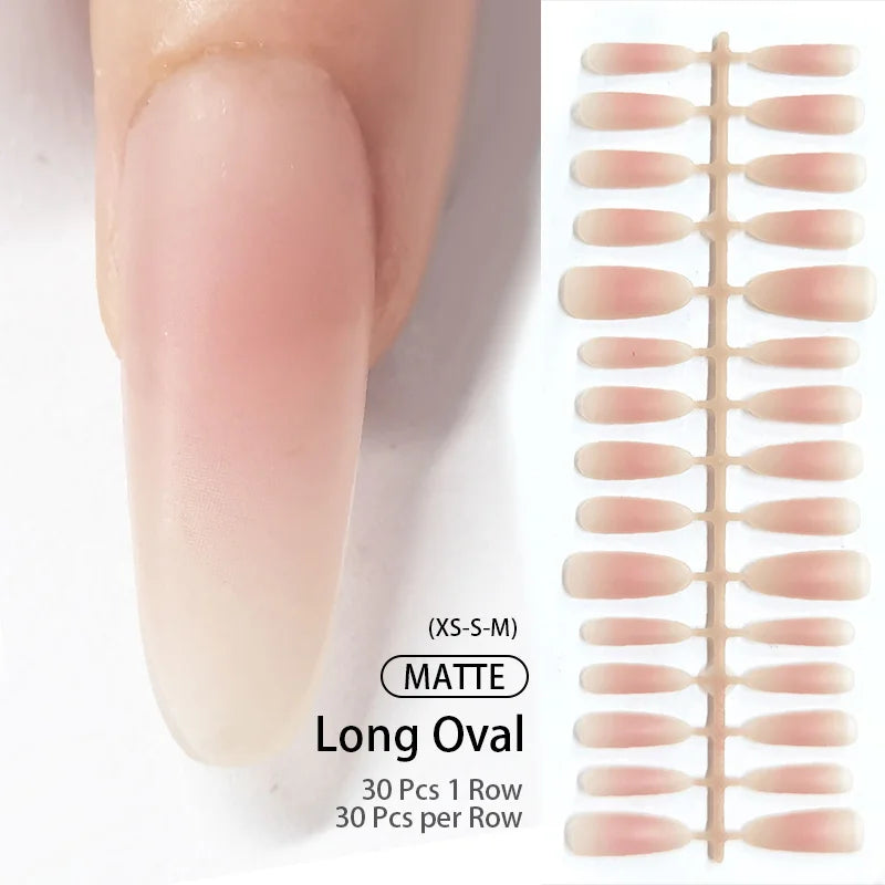 24Pcs/Set White French Press on Fake Nails Full Cover Artificial Wearable Nail Beauty Tips Naked French White False Nails Art