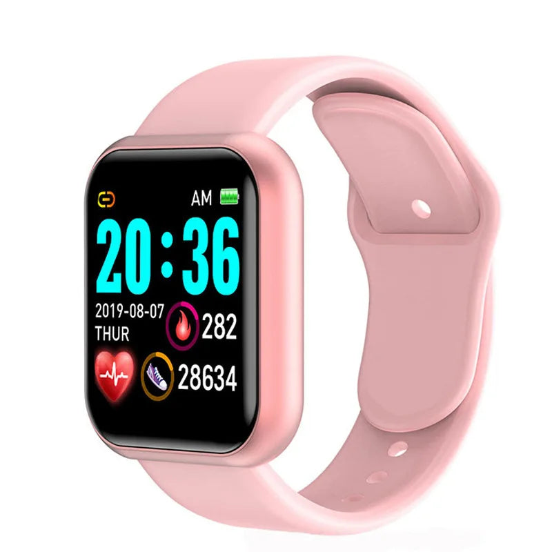 New Smart Watch Color Screen Step Counting Multi Sport Mode Message Reminder Photography Music Remote Control Smartwatch Y68 D20