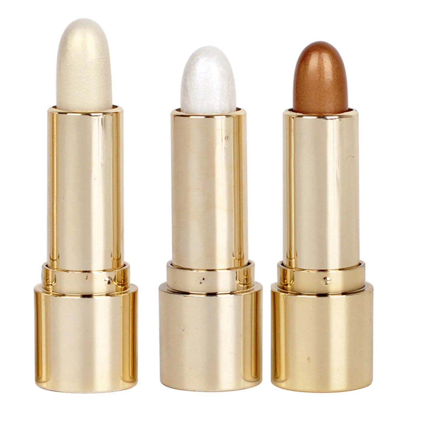 3 Colors 3D Face Brighten Highlighter Bar Cosmetic Face Contour Bronzer Shimmer Highlighter Stick Concealer Cream Makeup tool