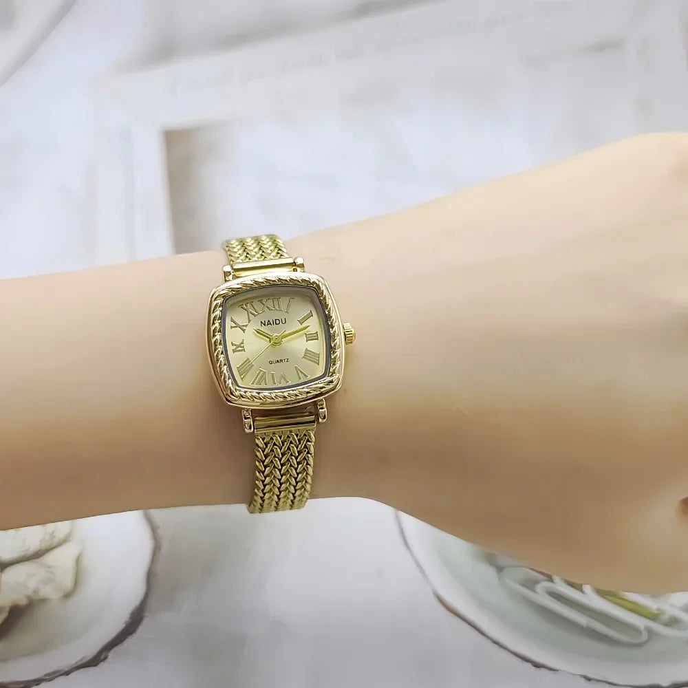 Famous Brand Women Watch Stainless Steel Strap Gold Watch Fashion Luxury Gift Ladies Quartz Wristwatches Relojes Para Mujer