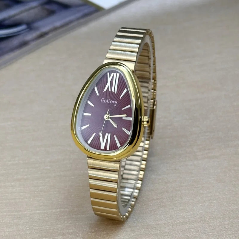 Famous Brand Ladies Watches Snake Head Watch Women Luxury Gift Quartz Wristwatches Fashion Steel Strap Clock Dropshipping