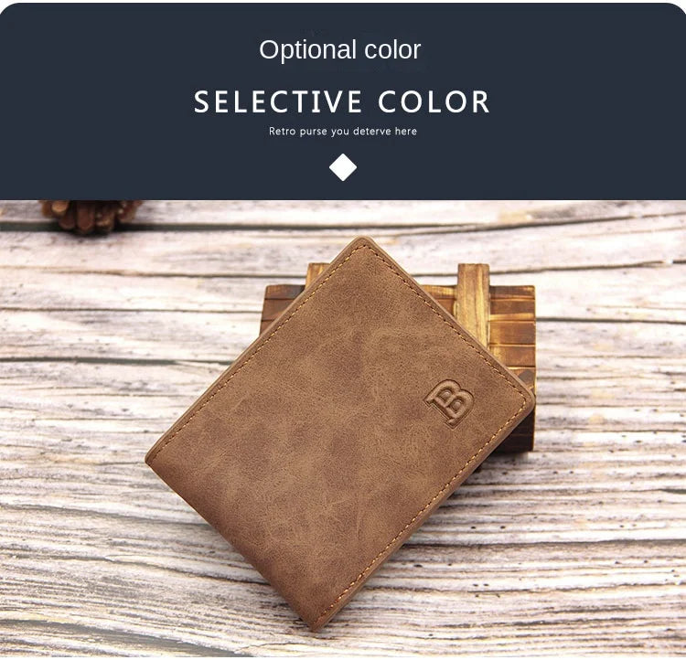 Business Men Wallets Small Money Purses Wallets New Design Dollar Price Top Men Thin Wallet with Coin Bag Zipper Coin Bag Wallet