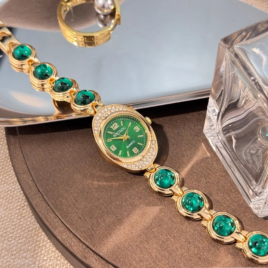 Luxury Bracelet Women Watches New Ladies Yuanbao Shaped Rhinestone Inlaid Women's Quartz Wristwatch Fashion Watches Dropshipping