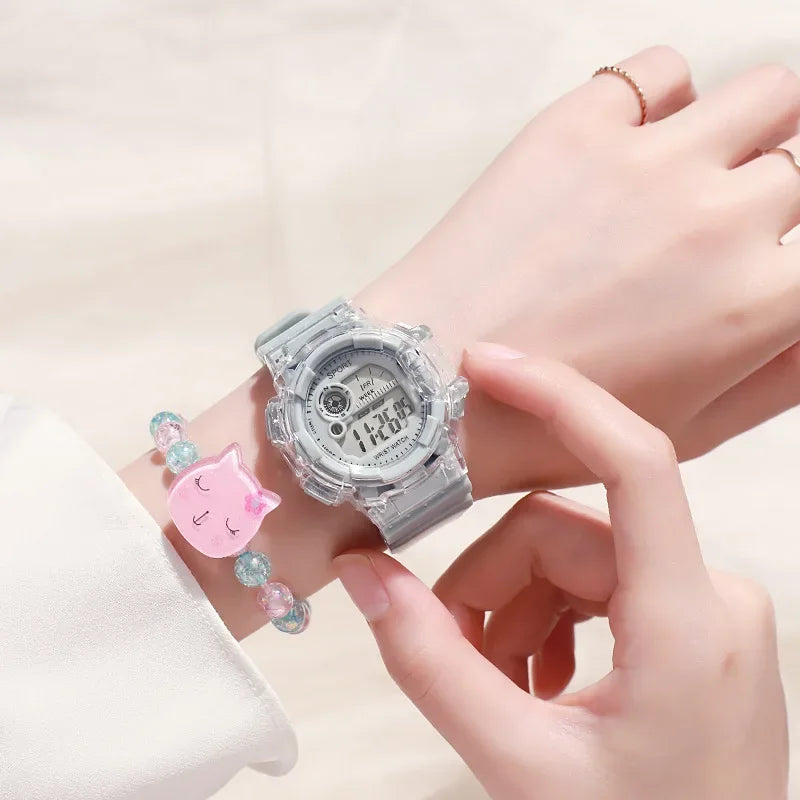 Children's Electronic Watch Teenage Couple Fashion And Sports Multifunctional Watch Electronic Watch Excluding bracelets