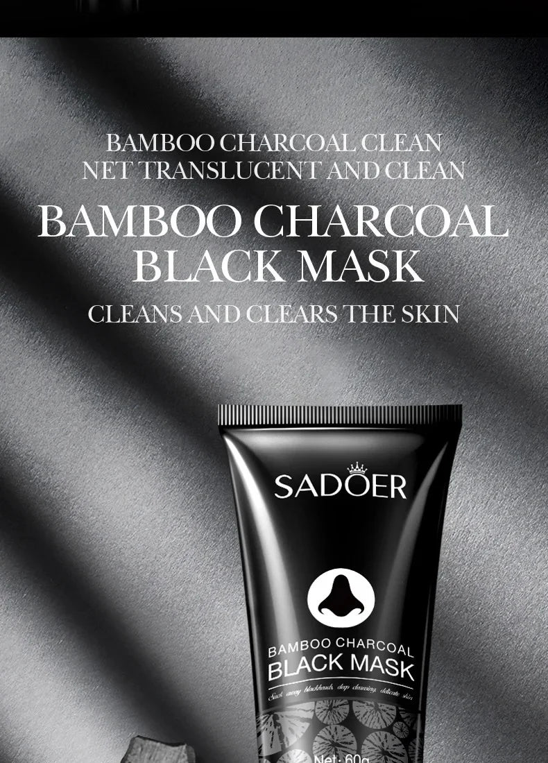 Blackhead Remover Mask Bamboo Charcoal Shrink Pores Acne Black Head Removal Cream Nose Cleansing Black Peel Off Masks Skin Care