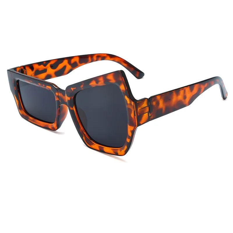 Funny Glasses With Raised Eyebrows on One Side Fashion Hip Hop Sunglasses Irregular Personality UV400 Sun glasses for Men Women