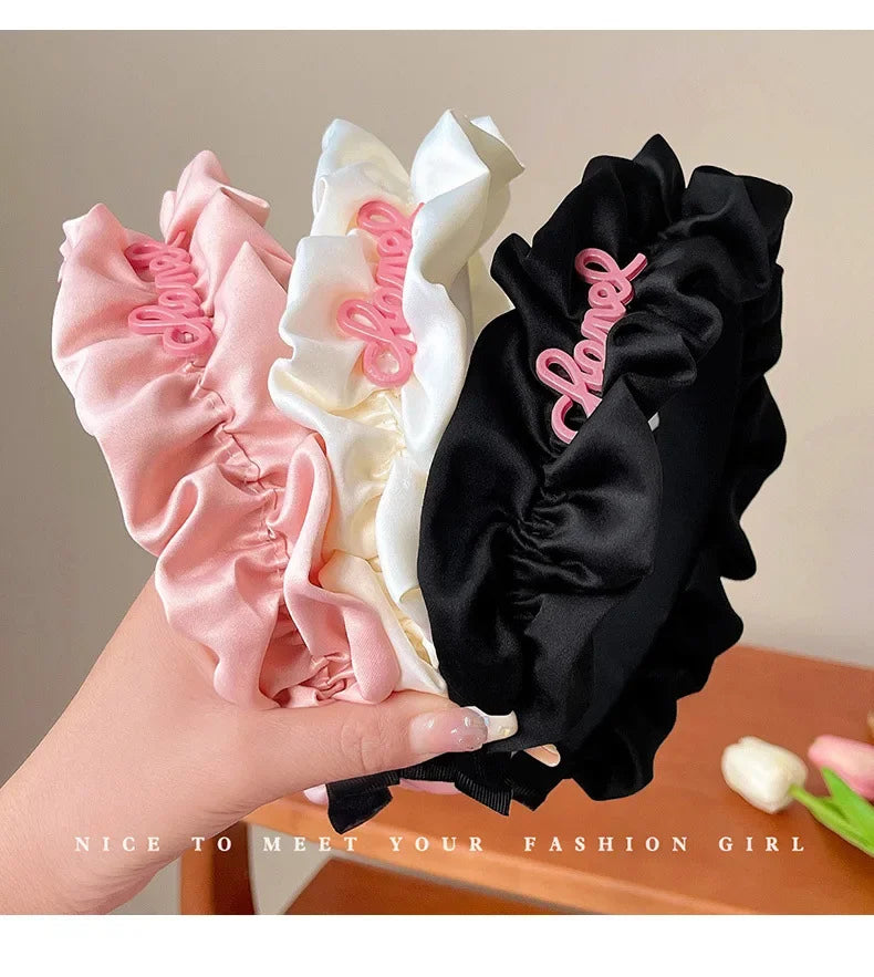 1PC Elegant High Cranial Top Compression Pleated Exquisite Hair Accessories Fashion Sweet Daily Wear Headband 도매