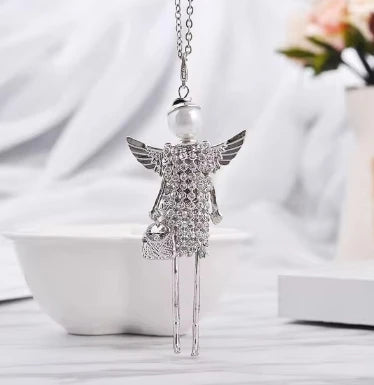 New Women Doll Long Chain Necklace Shining Dress Pendant Handmade Girl Maxi Necklaces & Pendants Brand Hot Fashion Jewelry