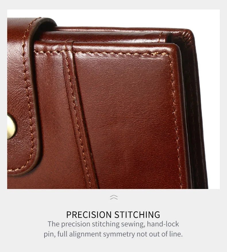 Classic Men's Genuine Leather Wallet Credit Card Holder RFID Coin Purse