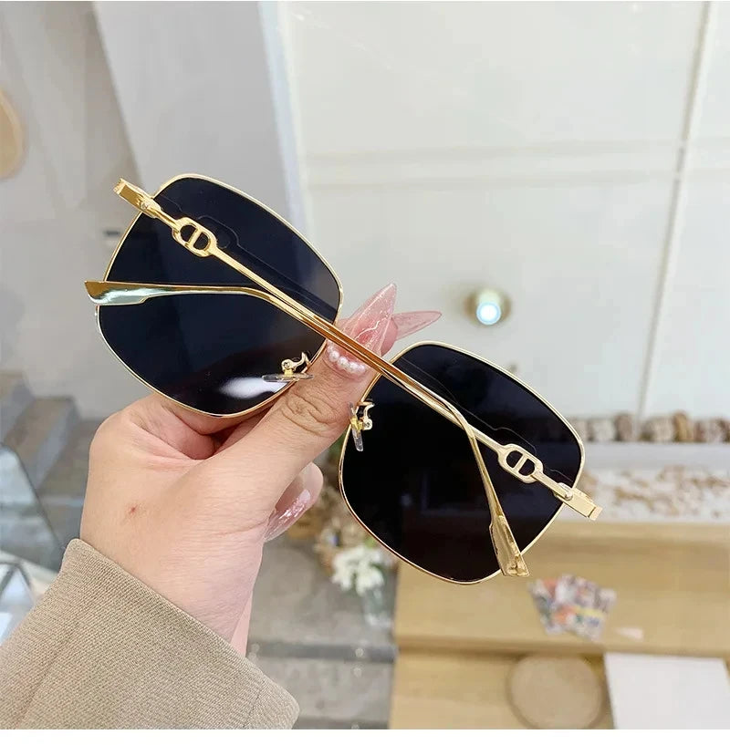 New Sunglasses Women Rimless Square Sun Glasses Luxury Ladies Fashion Personality Shades Gradient Eyewear UV400 Gafas De Sol