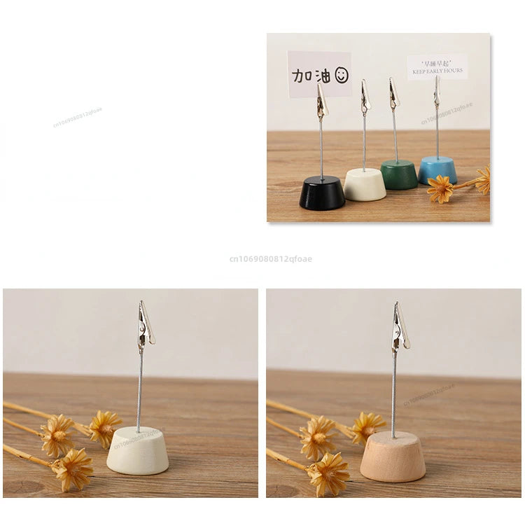 1PC Memo Clip Holders Place Card Stand Metallic Table Number Stand Photo Paper Clamp Romantic Photo Clip Desktop Decoration