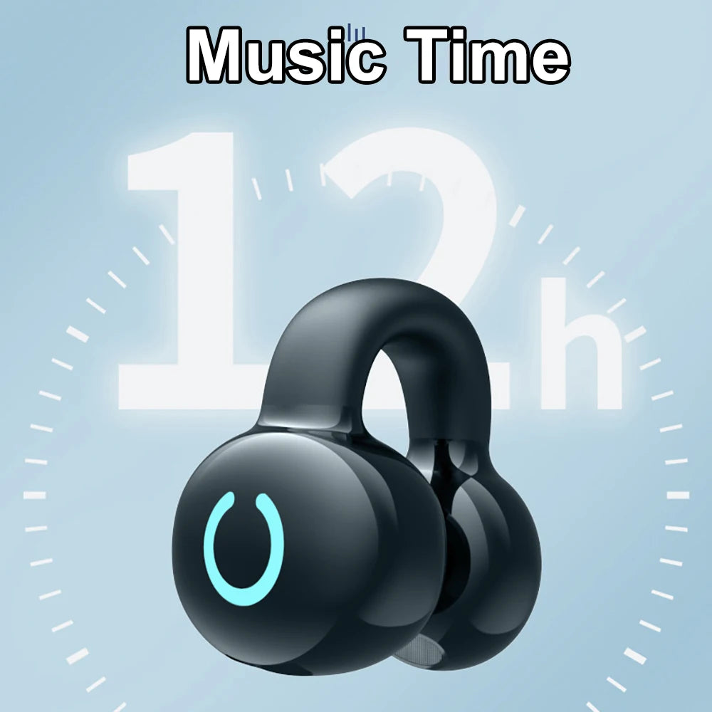 Bluetooth 5.3 Earphone Ear Clip Headphones TWS Wireless Headset HiFi Stereo Noise Reduction Earbud for Xiaomi iPhone Samsung