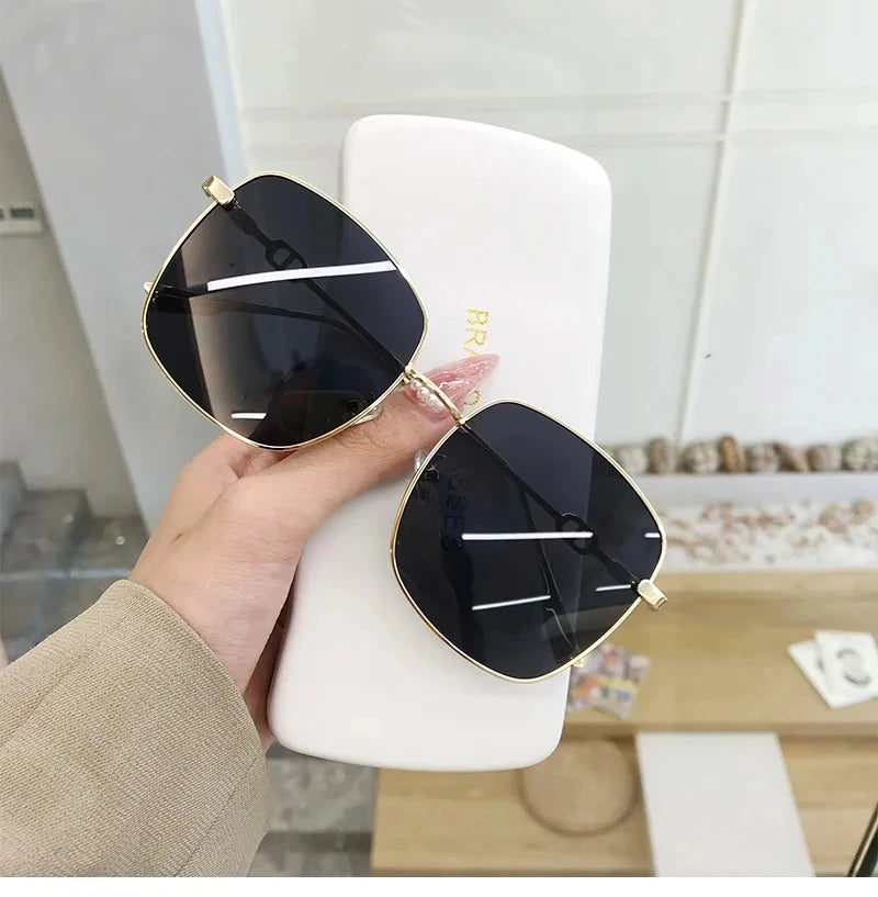 New Sunglasses Women Rimless Square Sun Glasses Luxury Ladies Fashion Personality Shades Gradient Eyewear UV400 Gafas De Sol
