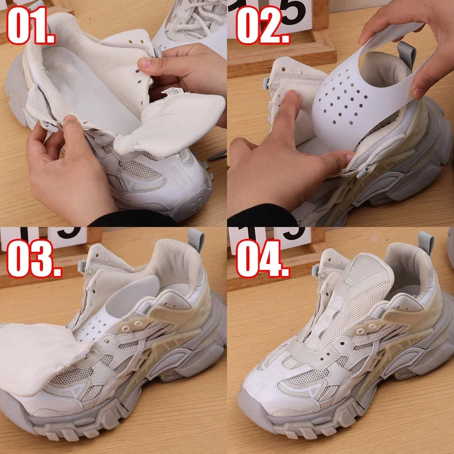 5Pairs Anti Crease Shoe Head Protector for Casual Sneaker Anti Wrinkle Shoe Toe Caps Support Stretcher Expander Shoes Protection