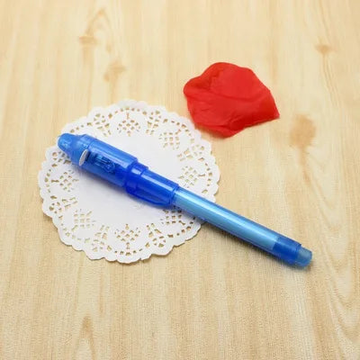 Luminous Light Pen Magic Purple 2 In 1 UV Black Light Combo Drawing Invisible Ink Pen Learning Education Toys for Child