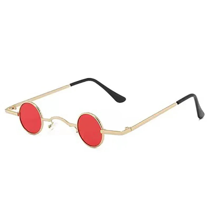 Classic Small Round Sunglasses Man Sunglasses Vintage Rock Punk Black Metal Steampunk Sun Glasses Women Mini Hip Hop Sunglasses
