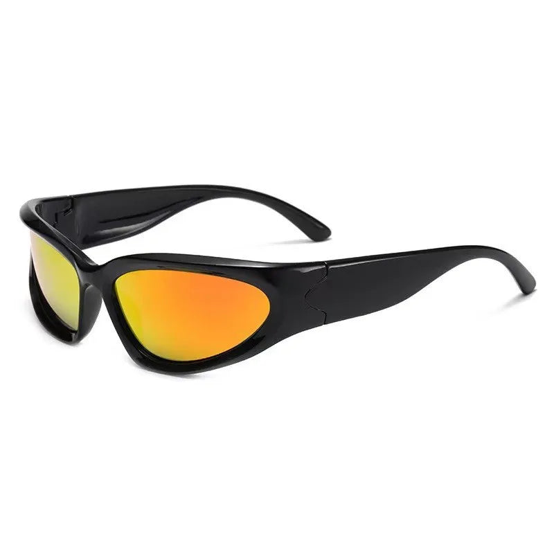 New Sports Steampunk Y2K Sunglasses Women Punk Goggle Sun Glasses Men Silver Mirror Shades Fashion UV400 Eyewear Cycling Очки