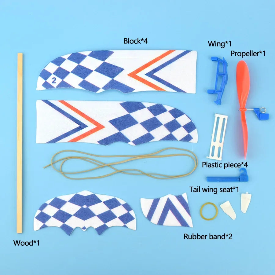 Rubber Bands Power Planes Hand Launch Throwing Foam Inertial Glider Aircraft Outdoor Toys for Child Kids Birthday Gifts