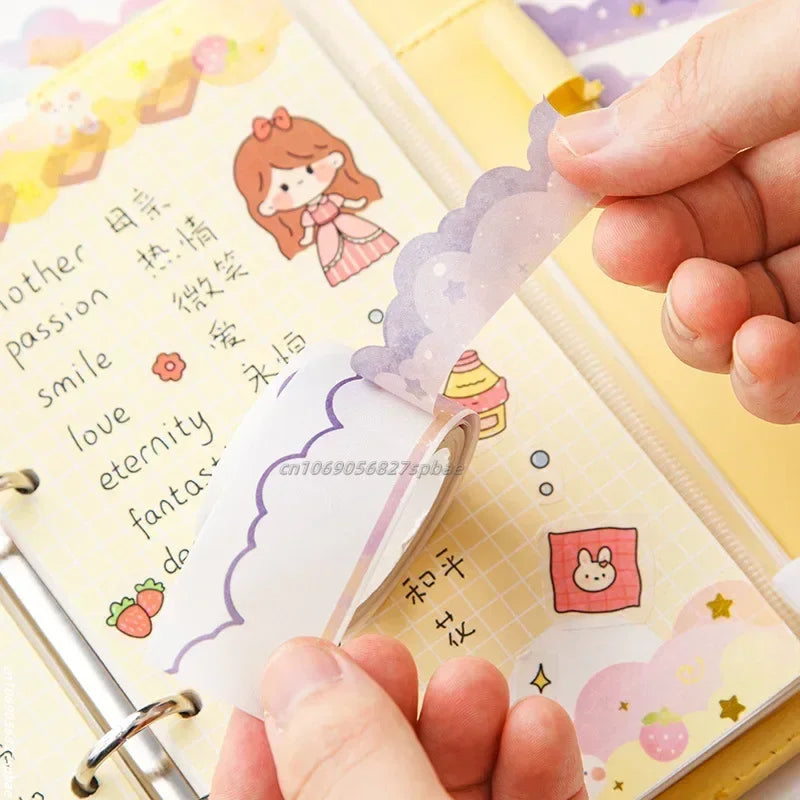 Kawaii Gradient Clouds Washi Tapes DIY Scrapbooking Journal Planner Diary Stickers Cute Masking Tape Korean Stationery Office