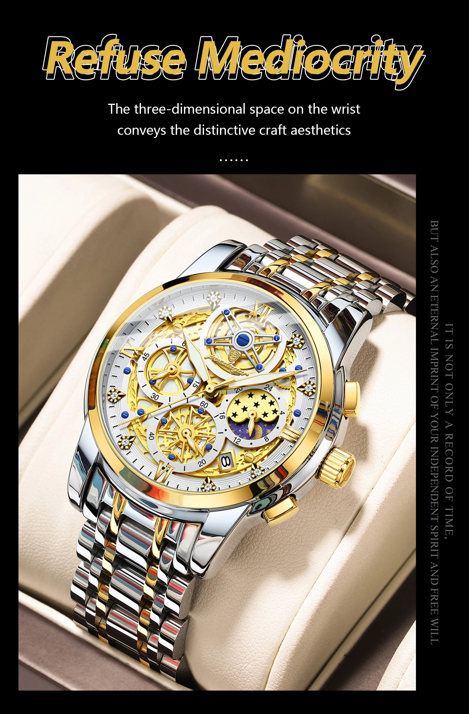 POEDAGAR Luxury Watch For Men Original Waterproof Luminous Date Man Clock Chronograph Stainless Steel Quartz Men's Watches Reloj