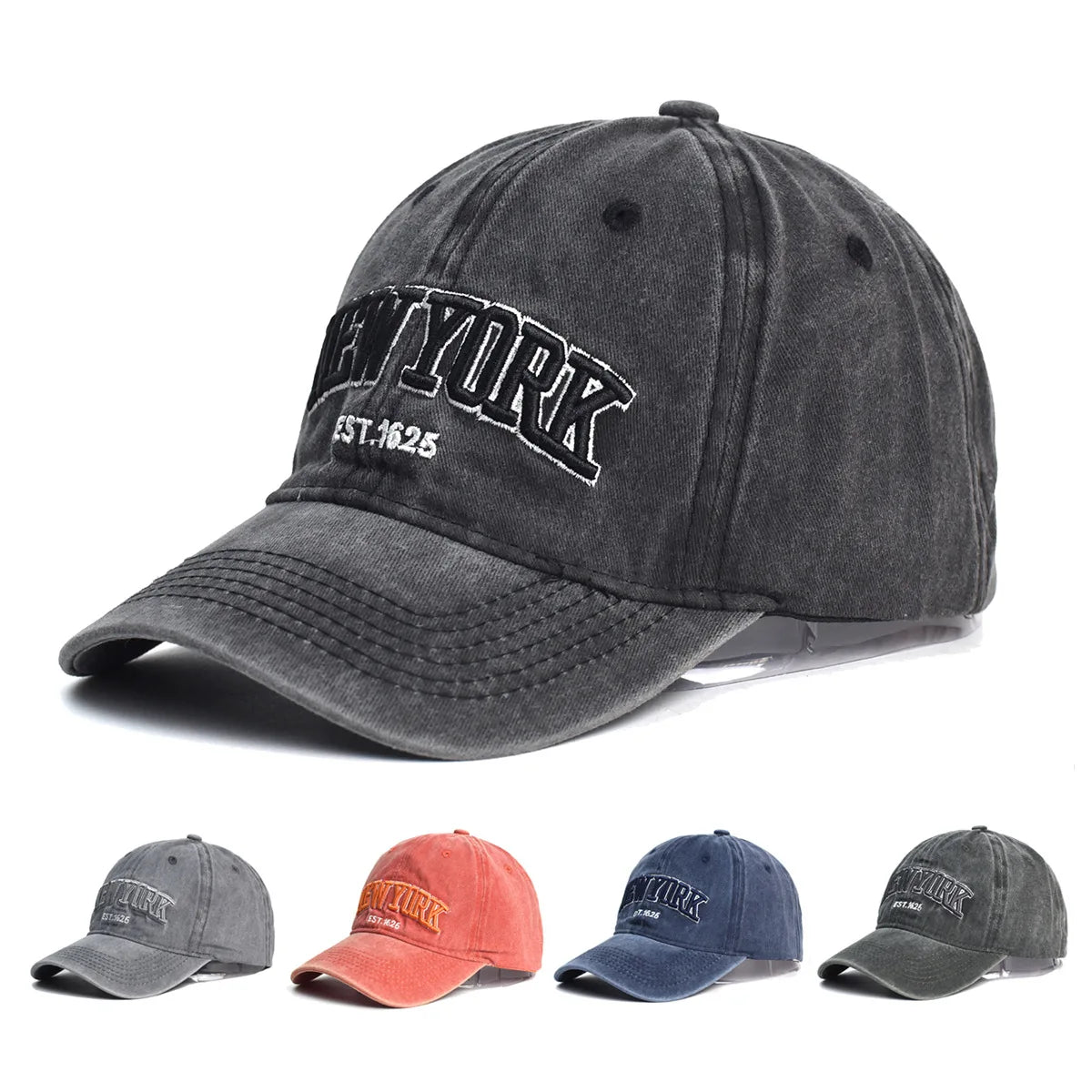 New York Washed Cotton Cap For Men Women Gorras Snapback Caps Baseball Caps Sun protection Casquette Dad Hat Outdoors Cap