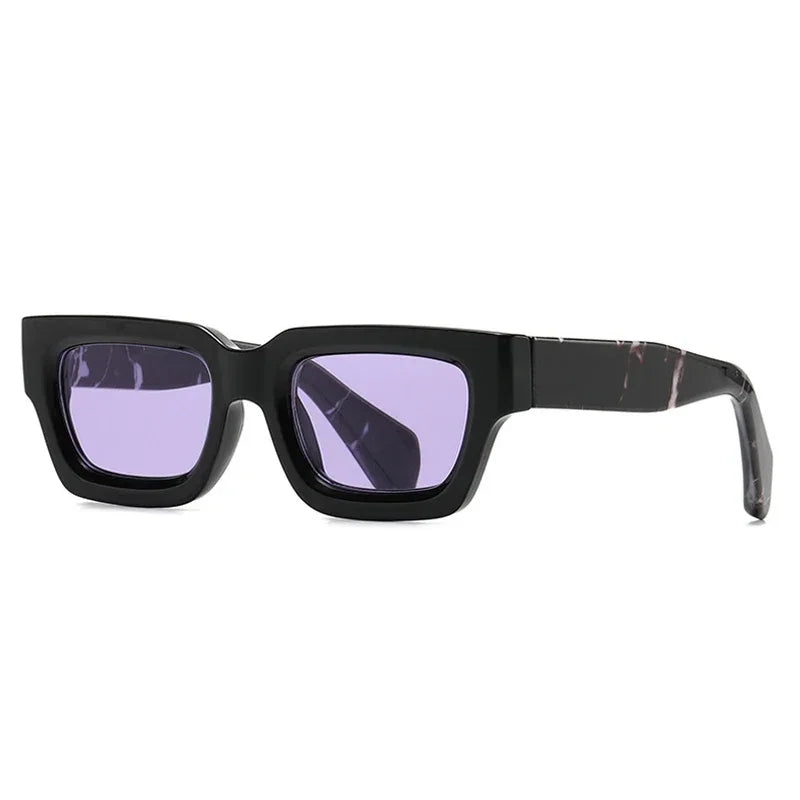 2024 Fashion Square Sunglasses Women Clear Ocean Gradient Lens Eyewear Vintage Trending Men Punk Kpop Sun Glasses Gafas De Sol