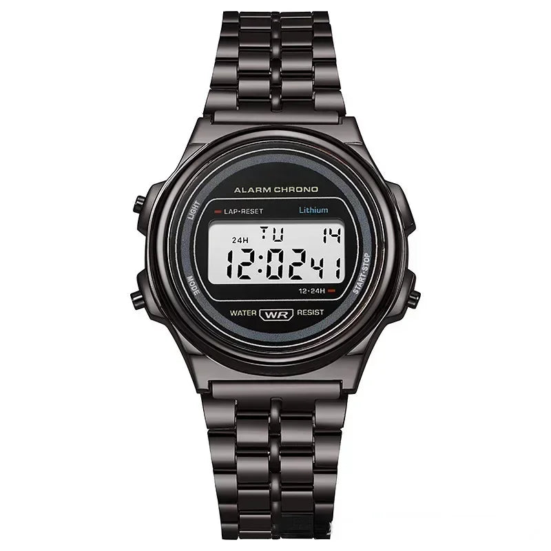 Retro Square Electronic Watches Digital Display Women Men Watch Rose Gold Silver Luxury Ladies Wristwatches Relojes Para Mujer